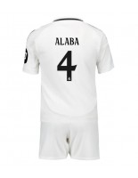 Real Madrid David Alaba #4 Hjemmedraktsett Barn 2024-25 Korte ermer (+ bukser)